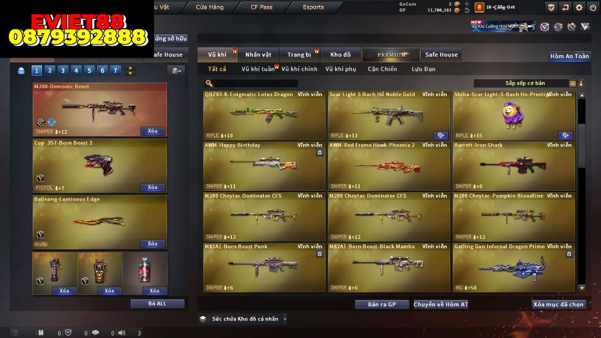 shop acc cf uy tin gia re
